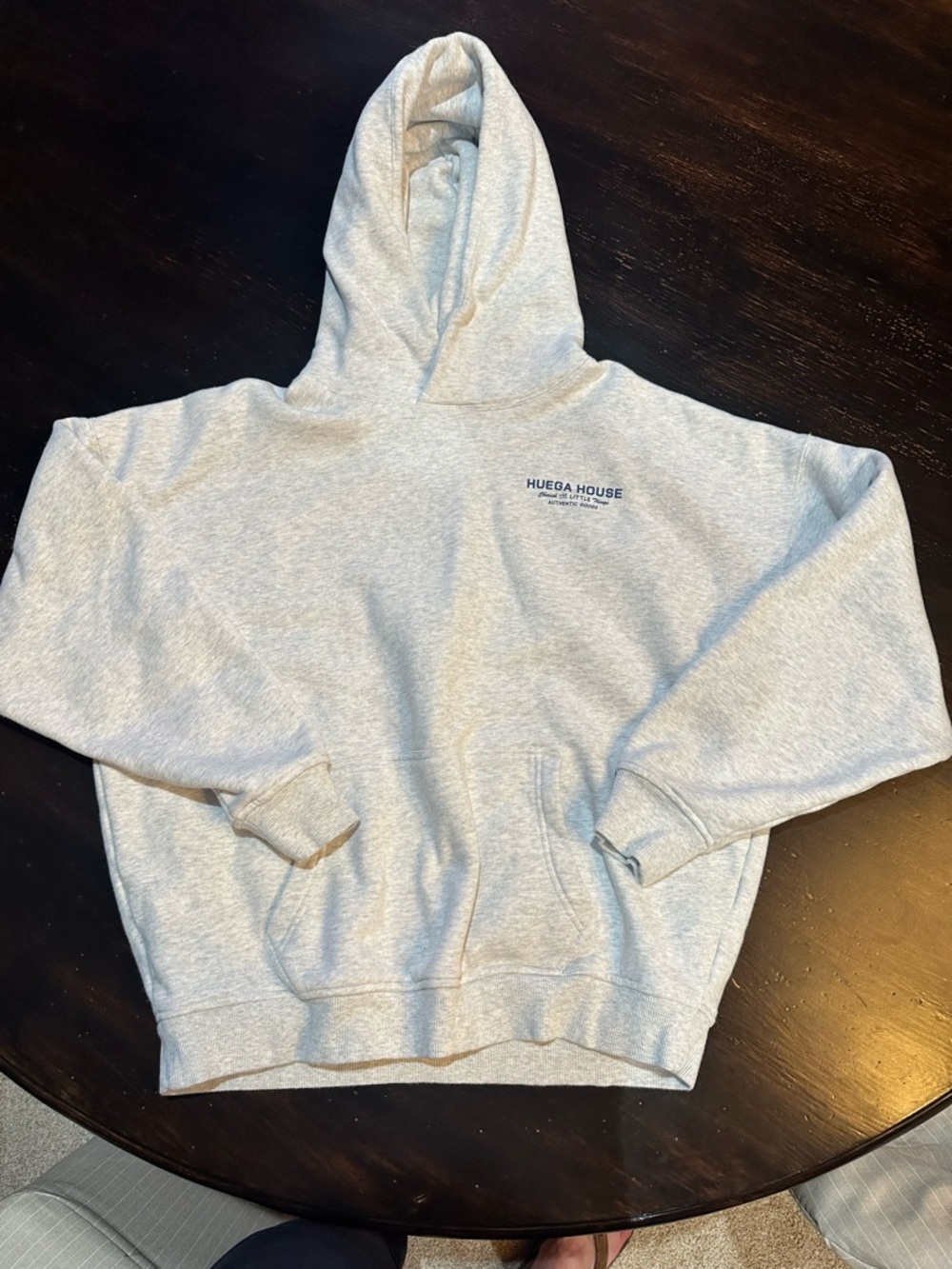 Huega House Men's Light Heather Gray Hooded Sweatshirt